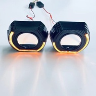 ฝาครอบเลนส์ไฟโปรเจคเตอร์ bi LED สไตล์ BM sport ขนาด 3 นิ้ว สีดำ