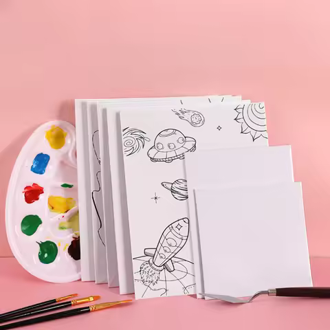10 Cotton White Canvas Board Printing Canvas Children Diy Handmade Acrylic Blank Oil Painting Board 