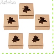 HSHELAA 50 PCS Kraft Paper Gift Box, Kraft Paper Board Brown Kraft Paper Packing Box, Easy Assembly 