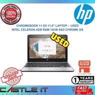HP Chromebook 11 G5 Laptop Notebook 11.6 HD Celeron N3060 4GB 16GB eMMC Used