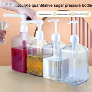 SSUNSHINE Syrup Drip Dispenser, Large Capacity 5/8/10CC Coffee Syrup Press Bottle,  1600ml with Scal