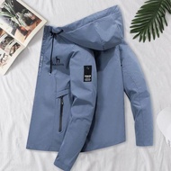 Hazzys Áo gió nam 2022 Áo Khoác Bomber áo khoác có khóa kéo xuân thu thường ngày Áo khoác làm việc d