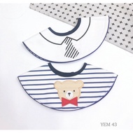 YEM 43: Double-sided round bib for baby SMX