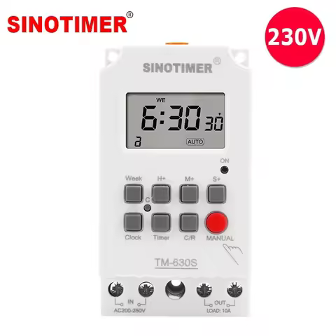 28 ON/OFF AC 220V DC 12V Second Setting Digital Timer Switch 24hr 7 Days Weekly Programmable Time Re