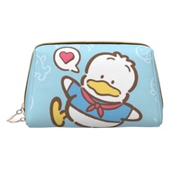 Sanrio Pekkle Leather Makeup Bag Small Travel Cosmetic Bag Lightweight PVC Leather Cosmetic Pouch for Women