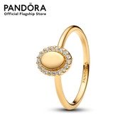 Pandora Engravable 14k gold-plated ring