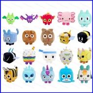 SQ4 Roblox Pet Simulator X Yellow Cat Bee Brown Dog Tiger Pink Axolotl Plushie Game Merch Plush Doll