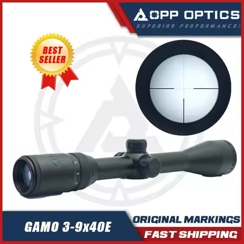 GAMO 3-9x40E Tactical Red Crosshair Reticle Hunting Scope