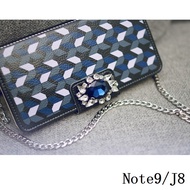 Rhinestone Gem Leather Case Samsung Note9 J8 A60 A40s A70 A20 Case