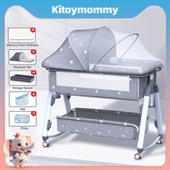 Newborn Baby Crib 0-3 years old Multifunctional Baby Rocking Bed Bassinet Bed with Mosquito Mobile Crib for Baby