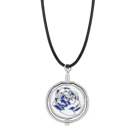 Game Jinx Blue Rose Rotatable Necklace Anime Game Arcane Season 2 Backpack Pendants Metal Fashion Je