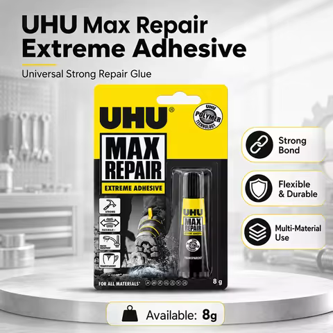 UHU Max Repair 8g Extreme Adhesive Universal Strong Waterproof Flexible Repair Glue for Plastic Meta