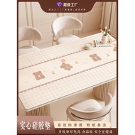 B. b.Best-Selling Silicone Table Mat Waterproof Oilproof Disposable Elegant Cream Style Desk Mat Tab