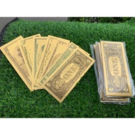 Combo of 7 sheets/7 gold-plated $ denominations