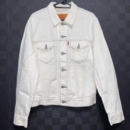 日本製Levi's Levis 刺繡白色牛仔外套