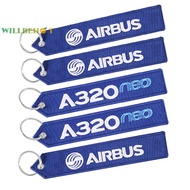 [WillbehotS] 1Pc Airbus Keychain Phone Straps Embroidery A320 Aviation Key Ring Chain for Aviation G