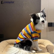 YTAR  Striped Summer Pet Dog Vest Lightweight Soft Short Sleeve T Shirt Fashion Daily Outfit For Med