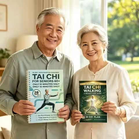 Tai Chi Chuan Handbook for Seniors & Beginners - Spiral Bound, Progressive Daily Exercises, Gentle R