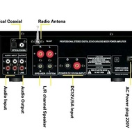 Bluetooth Eq Audio Amplifier Karaok Home Theater 2000W Coaxial Optical Kerndy 326Bt Pro
