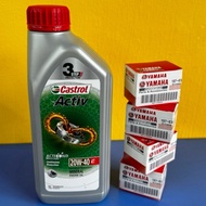 CASTROL ACTIV 20W40 4T ENGINE OIL MOTORCYCLE OIL FILTER YAMAHA
