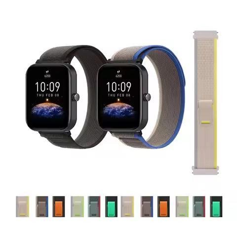 For Huami Amazfit Bip 3 3pro Bip S lite Bip U pro Trail Loop Nylon Strap Velcro Breathable Replaceme