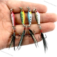 Handsome_G Official Store 4Pcs Fishing Baits Set 6.4g 2.5cm Metal Fishing Lure Artificial Minnow Har