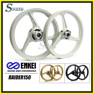 ◸ ◙ ◮ Enkei 3 Spokes Mags For Suzuki Raider150 Front Disc 4holes Rear Disc 3holes 1.6*1.85*17