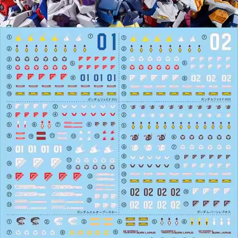 YAN Decal for Dual Story G-Unit Geminass 01 02 OZ-10VMSX L.O.Boster Burnlapius High Definition Hobby