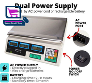 40kg Electronic Digital Price Computing Rechargeable Supermarket Scale Penimbang Digital Sayur Indus