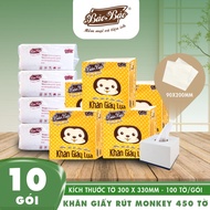 Combo of 10 Bao Bao restaurant tissue paper 2.2kg - Convenient, dust-free 2-layer tissue paper, soft