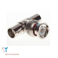 2 T-shaped BNC Splitter Jacks 1 to 2 Coaxial Cables