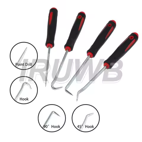 4Pcs Car Auto Vehicle Oil Seal Screwdrivers Set O-Ring Seal Gasket Puller Remover Pick Hooks Tools S