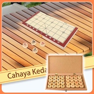 Chinese Chess Folding Board, Solid Wood Set with Premium Quality Pieces