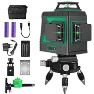 Laser Level, Careslong 3 x 360 ° Green Laser Level Self-Balancing, 3D 12 Lines with 360° Magnetic