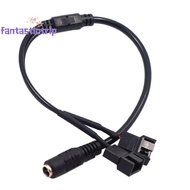 [FantastictripV] DC 5521 to 4Pin PWM 4 Pin 2 Wayputer PC Router Fan Power Adapter Cable 12V NEW