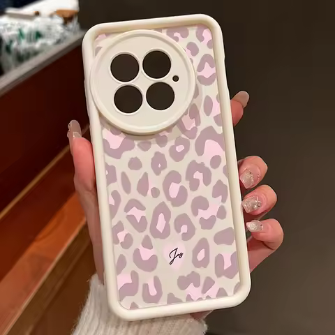 Phone Case For OnePlus 13 12 Leopard Print Shockproof Bumper TPU Silicone Soft Cover Fundas For OneP