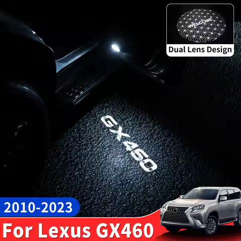 For 2010-2023 Lexus GX460 Door Welcome Light Dual Color Welcome to GX460 Logo LED Projector Exterior