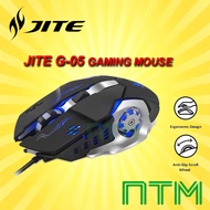JITE G-05 Gaming Mouse Wired Gaming USB Optical Mouse with 6 Buttons & Adjustable DPI Ergonomic Mous
