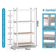KENZZO Rak Besi Serbaguna 5 Susun /Rak Besi Gudang/Rak Besi Warung/Rak Besi Siku