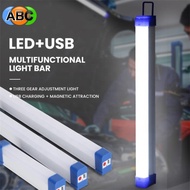 LED Light Tube USB LED Rechargeable Lamp Outdoor Emergency Light Bar Camping Lights 30W 60W 80W