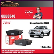 TRW Front Brake Pad for Nissan Frontier / Navara 2.5D 4x4 [D22, D40] Year 2001-2013 (GDB3340)