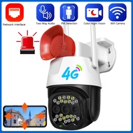 4G Sim Card Camera External Warning Horn Outdoor 5MP V380 Pro Monitor Camera 4G Sim Card LTE Security CCTV 4G CCTV PTZ IP Camera