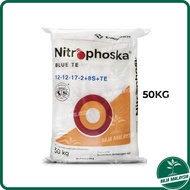 BM Nitrophoska Blue TE 12-12-17-2+8S+TE 50kg Baja Biru Behn Meyer Tumbesaran Benih Pokok Bunga Buah 