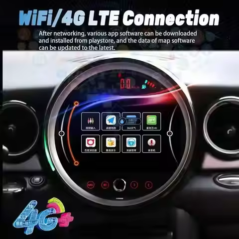 9Iinch 8+256GB Bluetooth Navi Carplay 4G Android 14 Multimedia Video Player For BMW Mini Cooper R56 