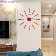 PeaceShells Simple Modern Design DIY Digital Clock Home Decor Silent Wall Clock Room Living Wall Decoration Punch-Free Wall Clock SG