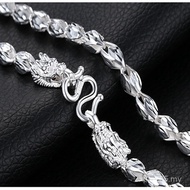 Long Dragon Head Silver Hanging Chain Sterling Silver Trendy Men Silver Jewelry Pure Silver Wholesal