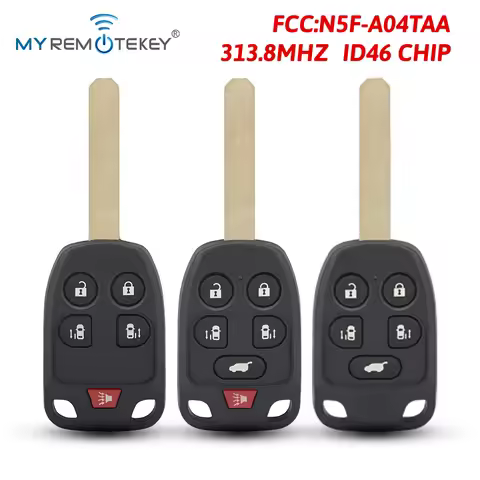 MYREMOTEKEY Remote key 313.8Mhz 5/6 button ID46 chip for 2011 2012 2013 Honda Odyssey FCC N5F-A04TAA