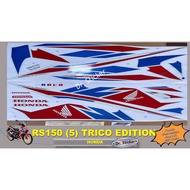 HONDA RS150R Stripe Stiker Sticker RS 150 R RS150 (5) TRICO WHITE COVERSET COVER SET KAVERSET KAVER 