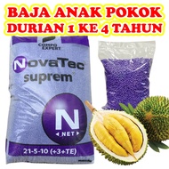 Baja Anak Pokok Durian 1 Ke 4 Tahun Baja Pembesaran NovaTec Suprem 21 5 10 3 6S TE 500g