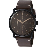 Authentic Original Fossil Mens The Commuter Brown Dial Chonograph Leather Watch FS5403